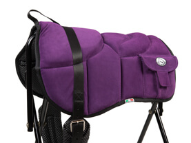 Western style bareback pad purple