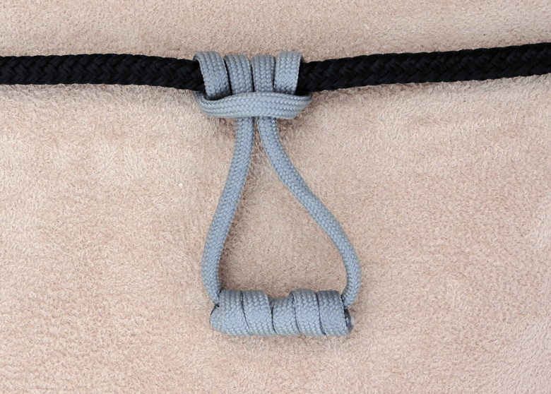 BR Equine Cavesson Connector tied to string